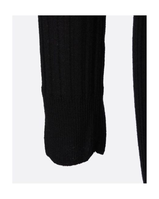 Givenchy Black Ribbed-Knit Wool Dress