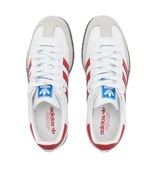 Adidas Originals White Samba Og Lace-Up Sneakers for men