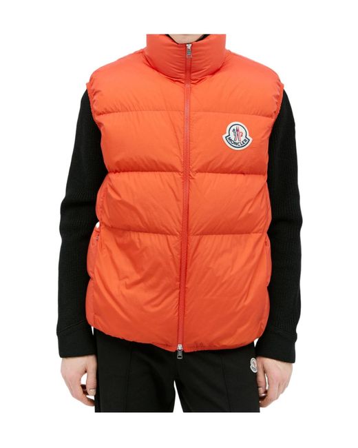 Moncler Orange Almaz Down Vest for men