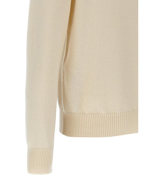 Gucci White Wool Sweater With Logo for men