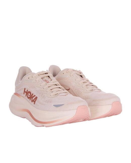 Hoka One One Pink Bondi 9 Sneakers