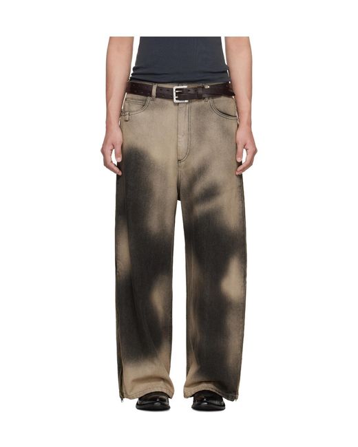 Lu'u Dan Gray Side Zipper Jeans for men