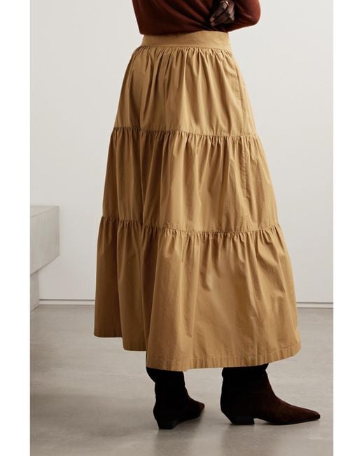 Doen Natural Patchwork Design Midi Skirt