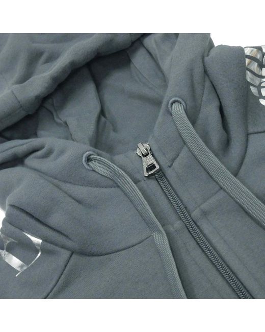 EA7 Gray Hooded Zipper Sweater for men