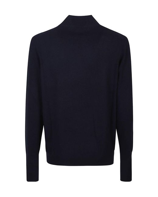 Ballantyne Blue Mock-Neck Knitted Jumper for men