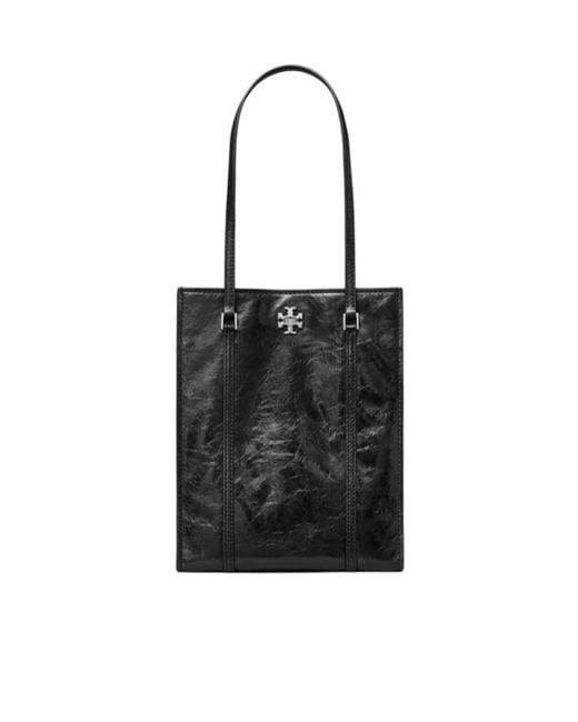 Tory Burch Black Kira Turnlock Small Tote Bag