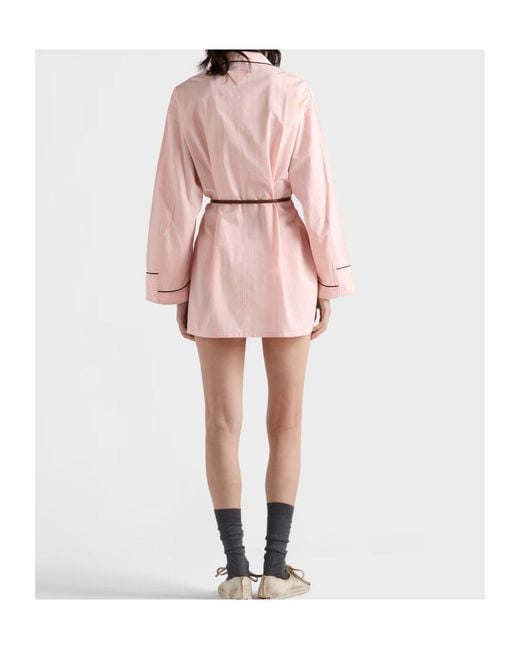 Prada Pink Cotton Shirt Dress