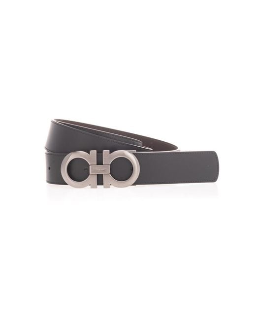 Ferragamo White Gancio Belt for men