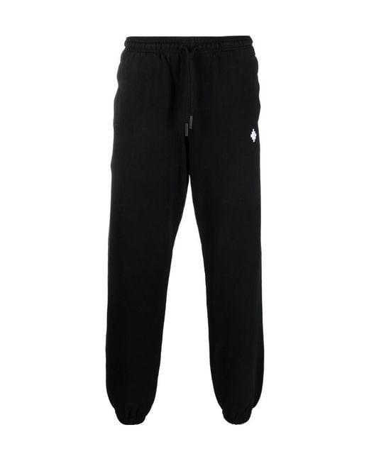 Marcelo Burlon Black Logo Loose Sweatpants for men
