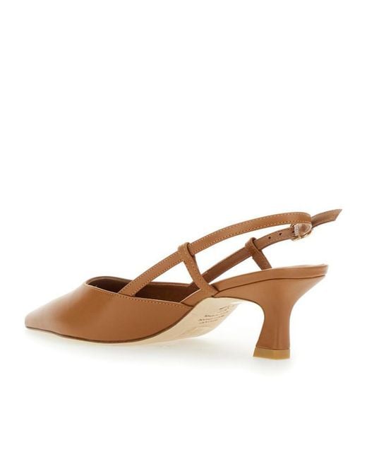 Stuart Weitzman Brown Pointed High Heel Sandals