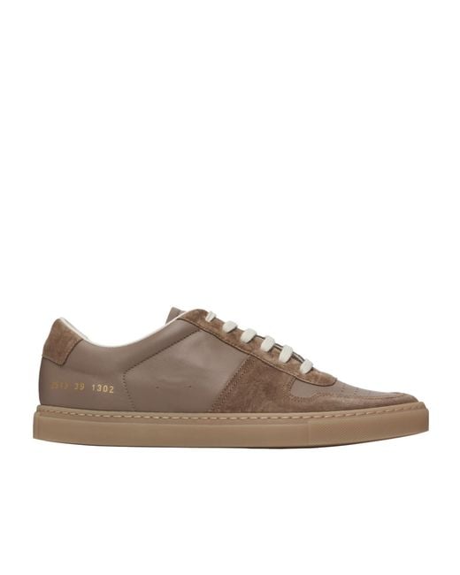 Common Projects Brown Bball Slim Gum Sole Low-Top Sneakers for men