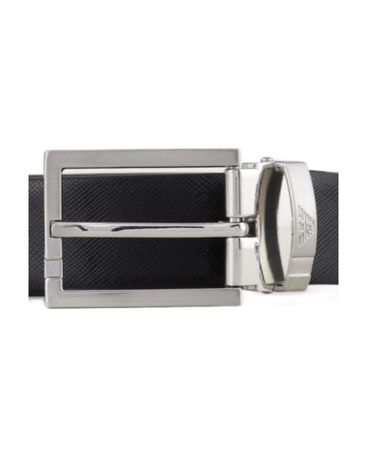 Emporio Armani White Logo-Buckle Fastened Belt for men