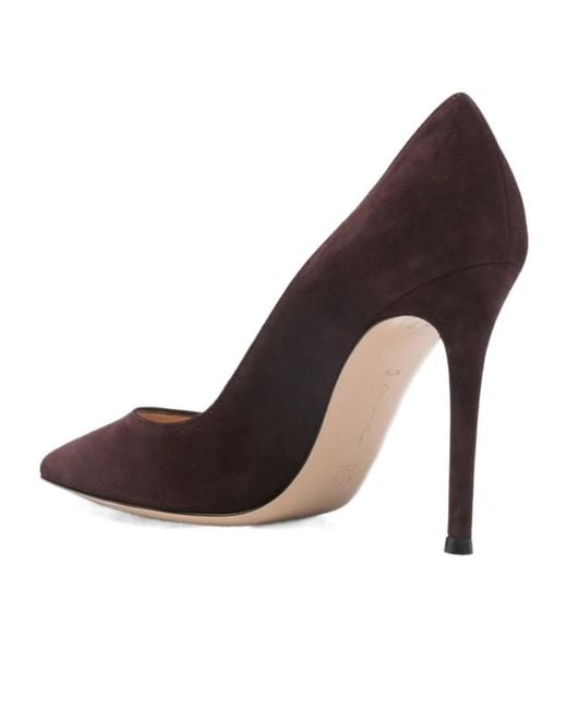 Gianvito Rossi Brown Pointed-Toe Pumps
