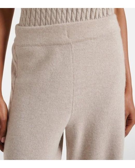Lisa Yang Gray Cashmere Wide-Leg Pants