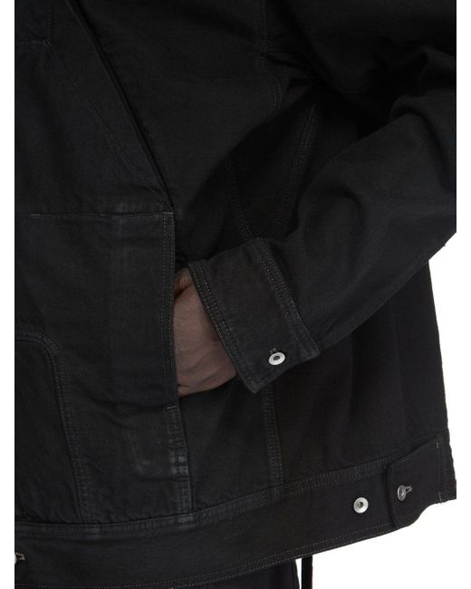 Rick Owens Black Sphinx Jumbo Worker Button-Up Jacket for men