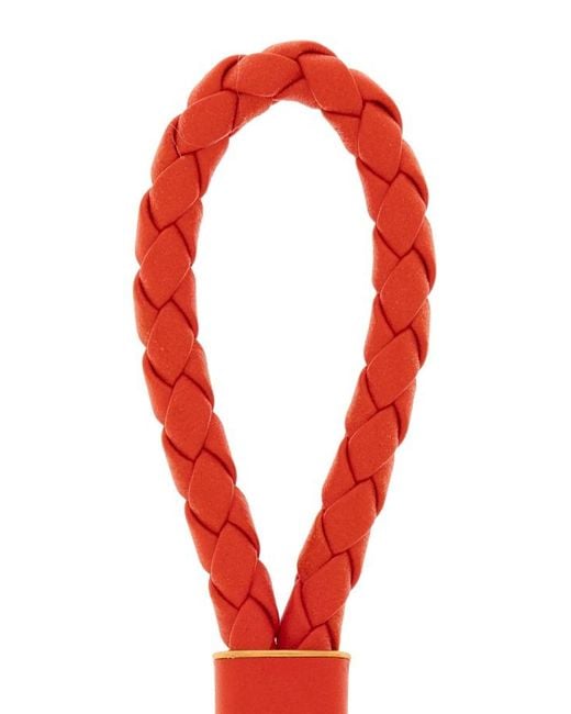 Bottega Veneta Red Logo Key Ring