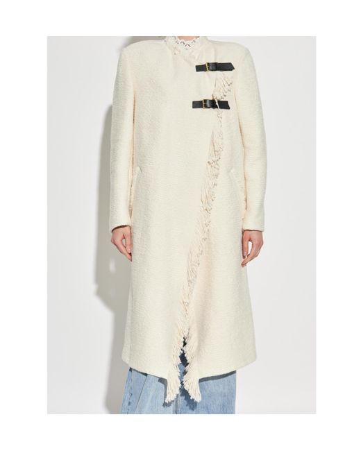 Isabel Marant Natural Gameia Coat Mid-Length Coat