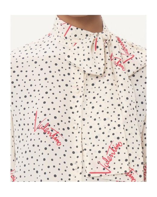 Valentino Natural Plus De Pois All-Over Patterned Shirt
