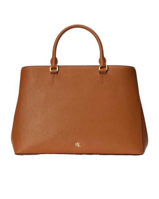 Ralph Lauren Brown Logo Detail Handbag