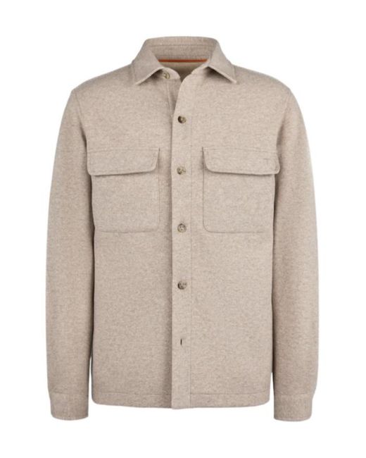 Tod's Natural Buttoned Flap-Pocket Shirt Jacket for men