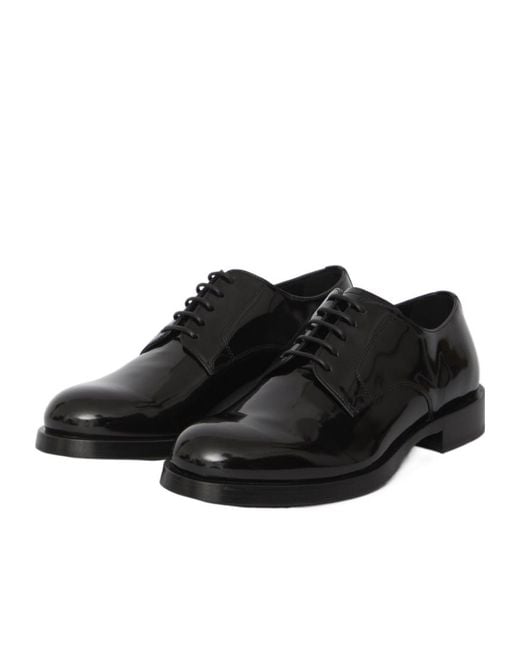 Dolce & Gabbana Black Lace-Up Derby Shoes for men