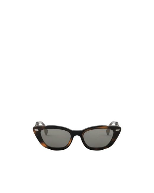 Fendi White Eyewear Cat-Eye Frame Sunglasses