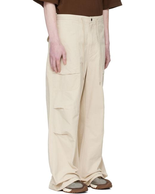 Entire studios White Barren Straight Leg Cargo Pants for men