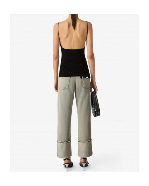Coperni Black Draped Washing Clip Gala Top