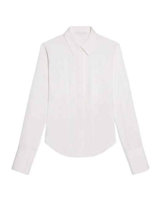 Helmut Lang White Fitted Poplin Shirt