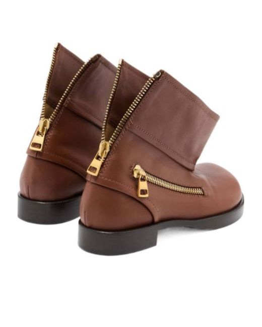 J.W. Anderson Brown Jw Anderson Round Toe Biker Boots