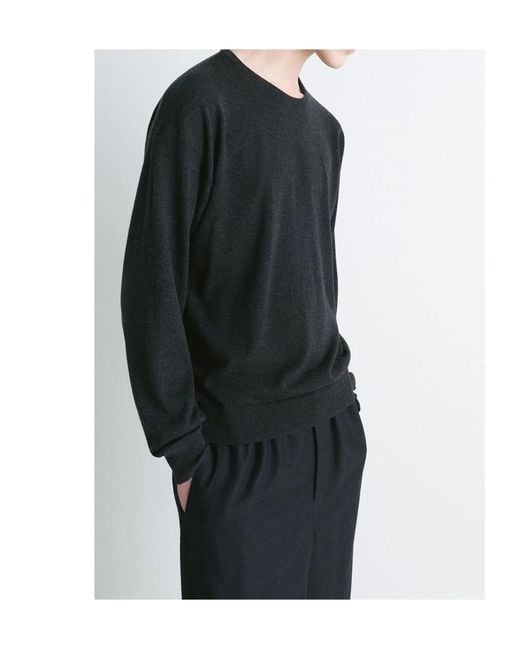 Lemaire Black Long-Sleeved Crewneck Jumper for men