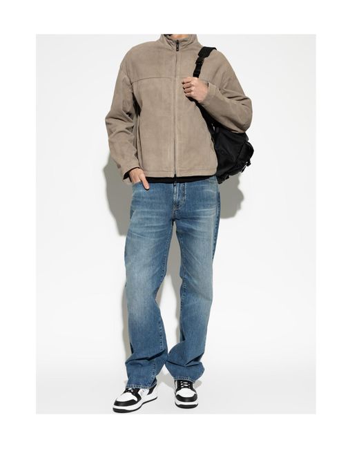 Emporio Armani Natural High Neck Zip-Up Jacket for men