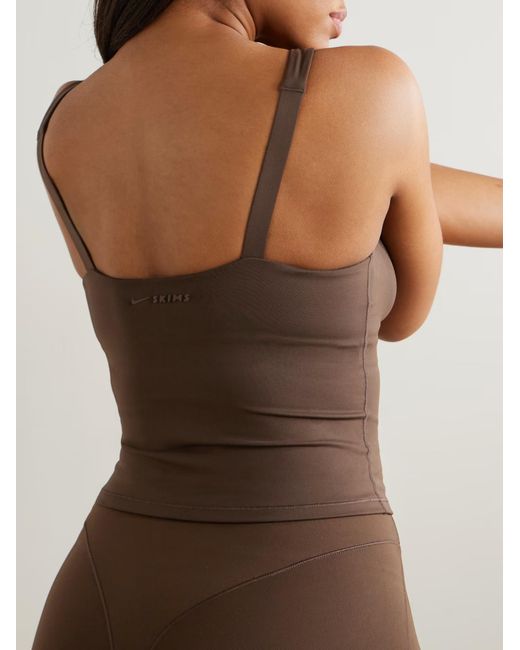 Skims Brown Square Neck Vest