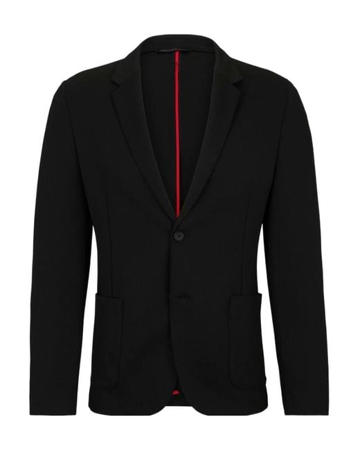 Boss Black Collared Long-Sleeved Casual Jacket for men