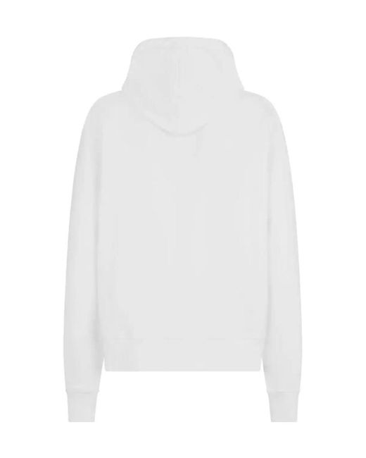 DSquared² White Hilde Doll Cool Fit Hoodie