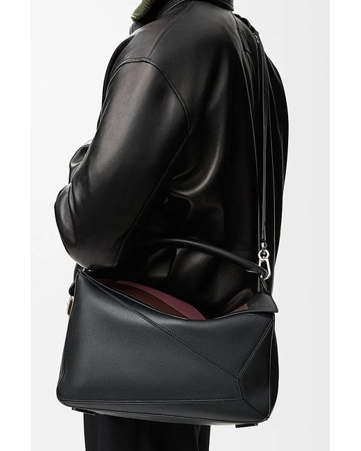 Loewe Black X Albers Large Puzzle Bag