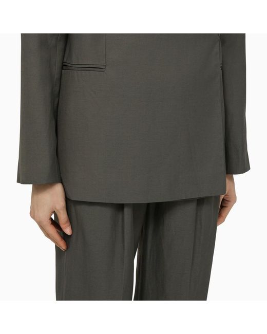 Loulou de Saison Gray Single-Breasted Blazer