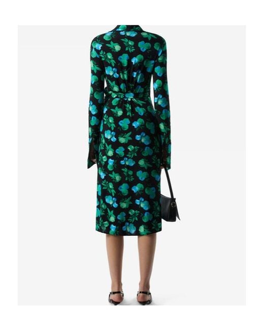 Coperni Green Logo Print Dress