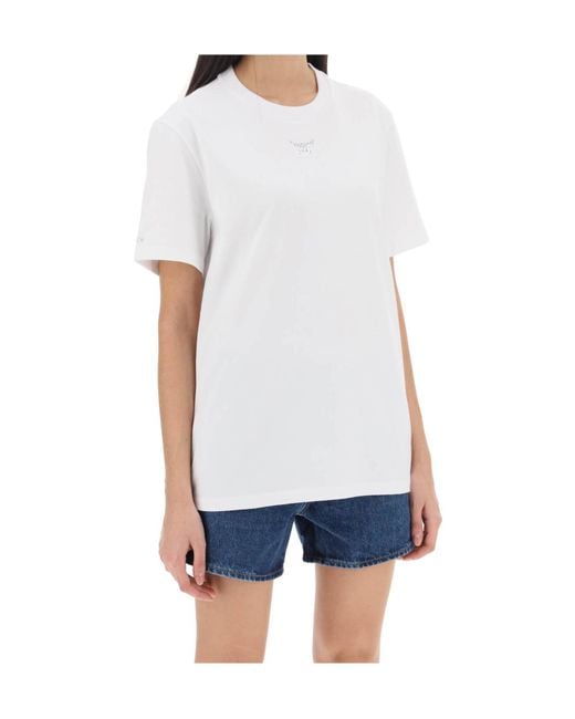 MCM White Item O-Neck Short-Sleeved T-Shirt for men