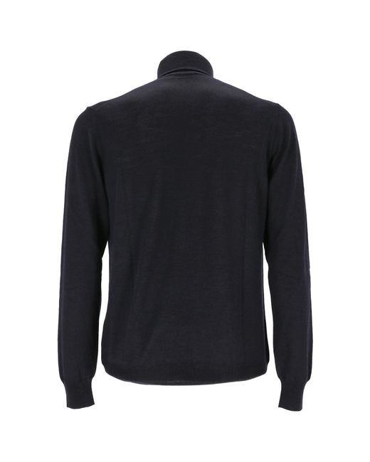 Gran Sasso Black Long Sleeved High Neck Jumper for men