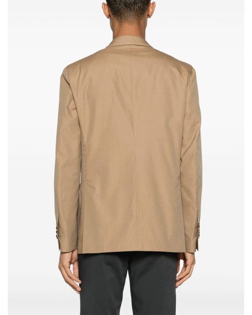 Lardini Natural Twill Double-Breasted Blazer for men