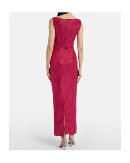 Roland Mouret Floral-Appliqué Embellished Gathered Maxi Dress
