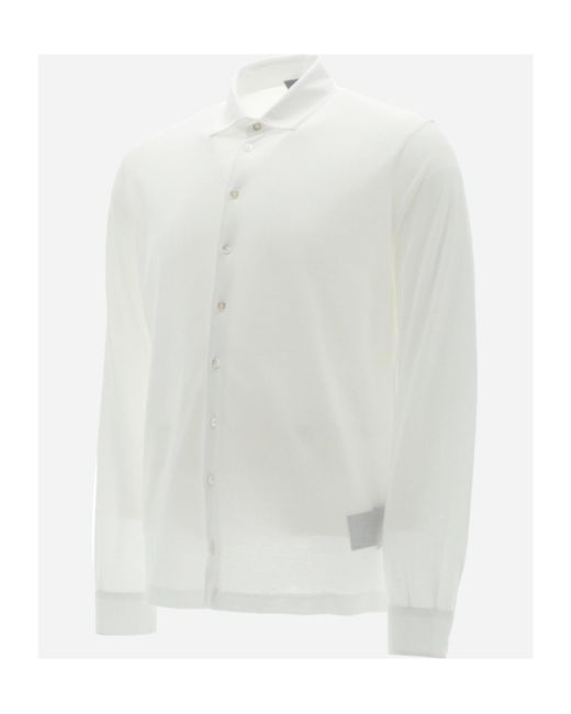 Herno White Buttoned Long Sleeved Shirt for men