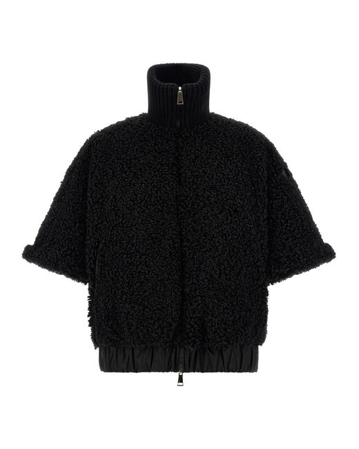 Moncler Black Logo Patch Short Sleeved Jacket
