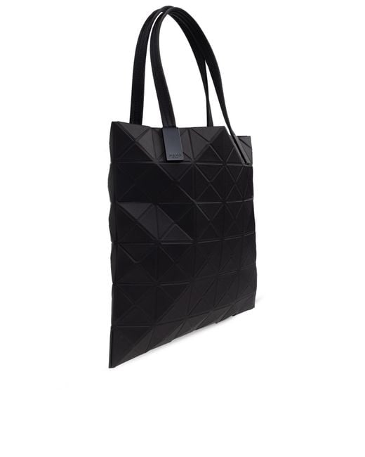 Issey Miyake Black Track Geometric-Pattern Tote Bag