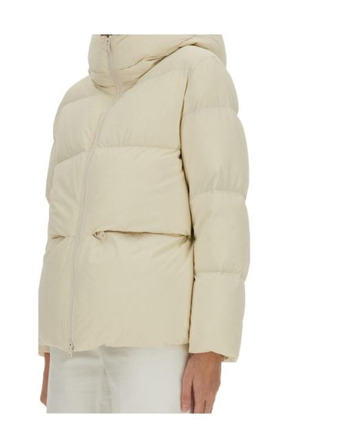 Woolrich White Zip-Up Hooded Jacket