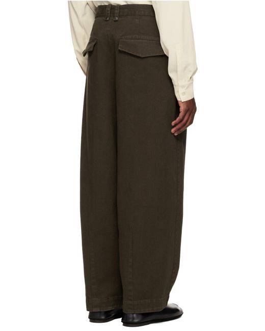 Entire studios Brown Gully Belted Wide-Leg Pants for men