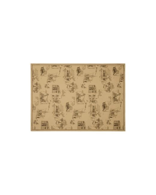 Burberry Metallic London Landmarks Wool Silk Scarf
