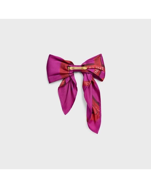 Céline Pink Big Ribbon Hair Clip