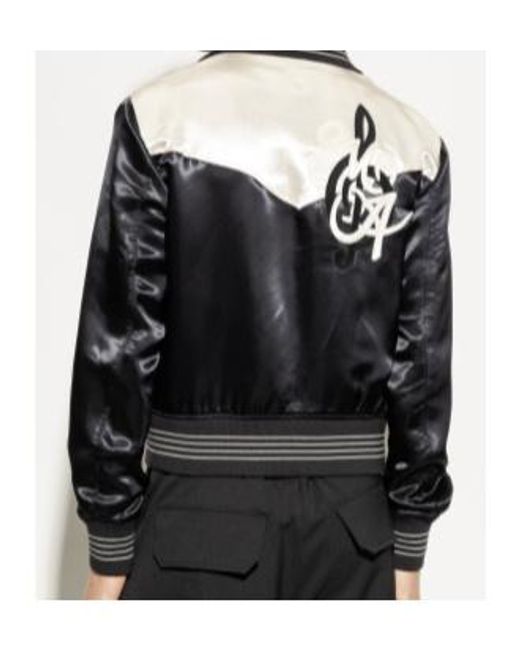 Amiri Black Logo Patch Bomber Jacket for men